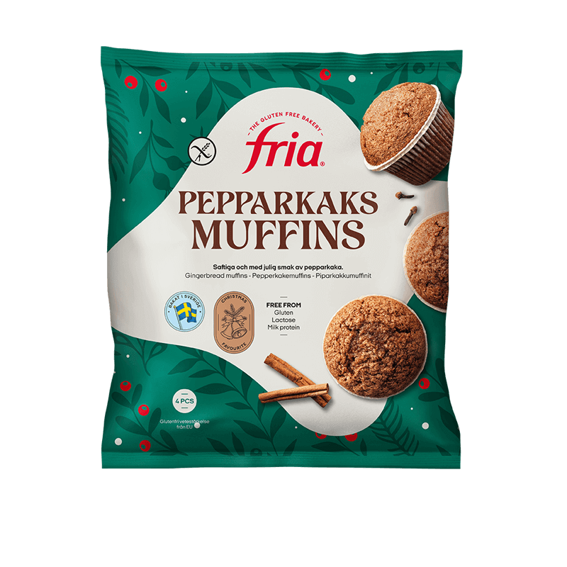 Glutenfria pepparkaksmuffins